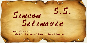 Simeon Selimović vizit kartica